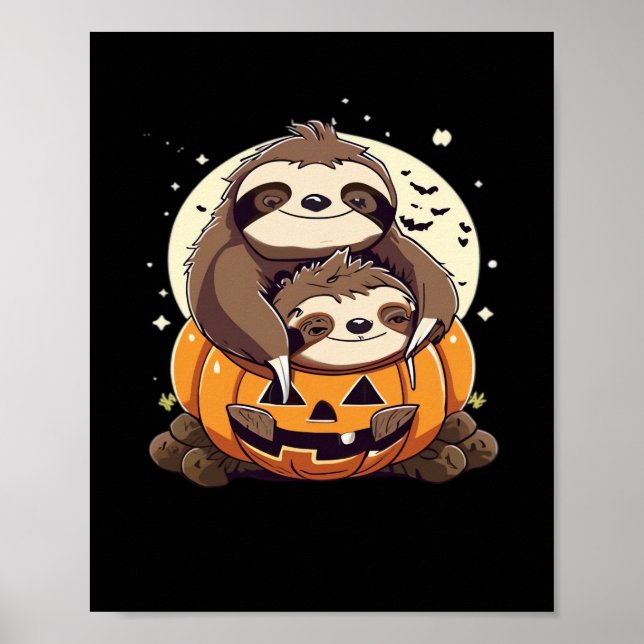Poster Uma preguiça engraçada celebrando a camiseta essen (Frente)