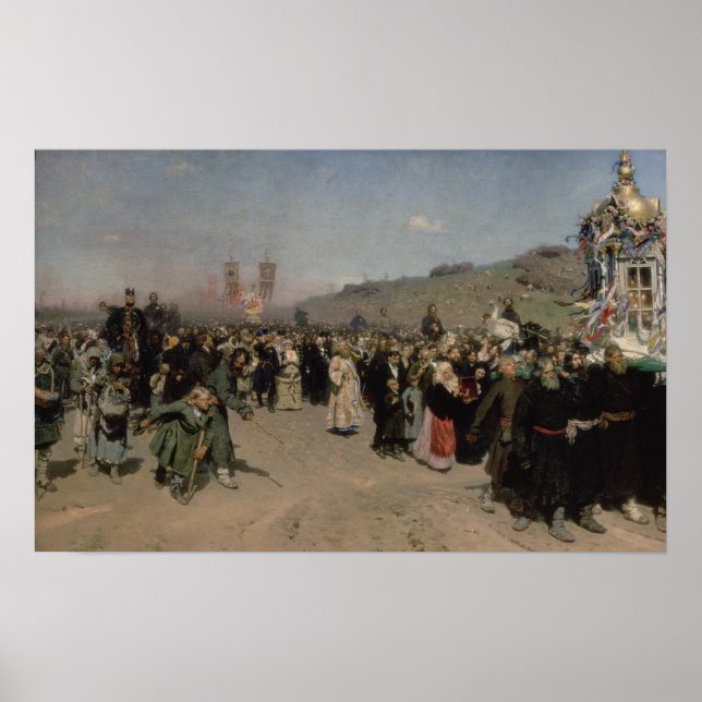 Póster Uma procissão religiosa na Província de (Frente)