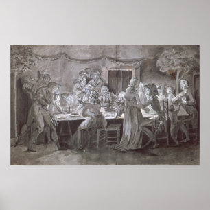 Poster Uma refeição do casamento da noite