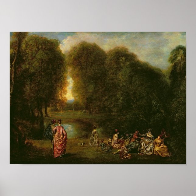 Póster Uma reunião em um parque (Frente)