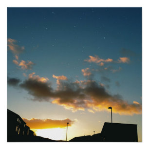 Póster Uma rua coroada com estrelas