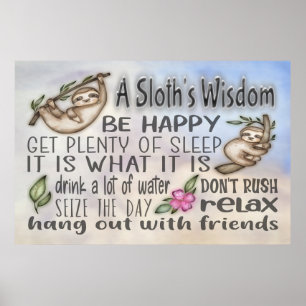 Poster Uma sabedoria da preguiça Motivacional cita Poste