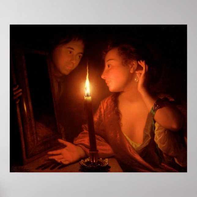 Póster Uma senhora admirando um ouriço de Candlelight (Frente)