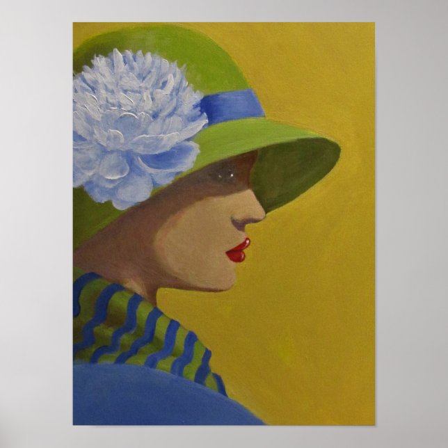 Poster uma senhora de perfil (Frente)