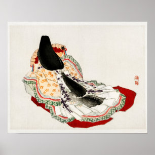 Poster Uma senhora num quimono por Kōno Bairei (1844-1895