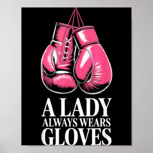 Poster Uma Senhora Sempre Usa Luvas de Boxe MMA