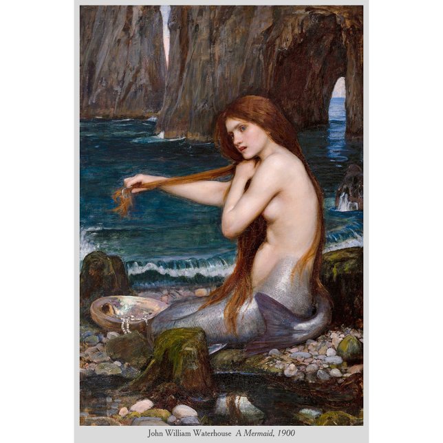 Póster Uma sereia de John William Waterhouse 1900 CC1006 (Criador carregado)