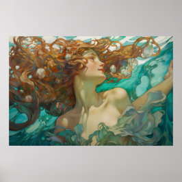 Poster Uma sereia de natação