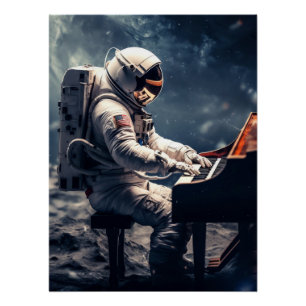 Póster Uma Sinfonia para as Estrelas   Piano astronauta n
