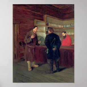 Poster Uma taberna, 1889