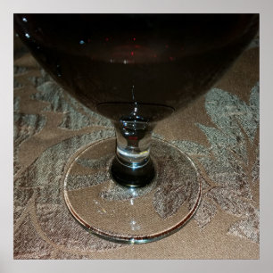 Póster uma taça de vinho tinto