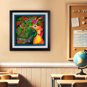 Poster Uma tendência colorida inspiradora torna a vida um