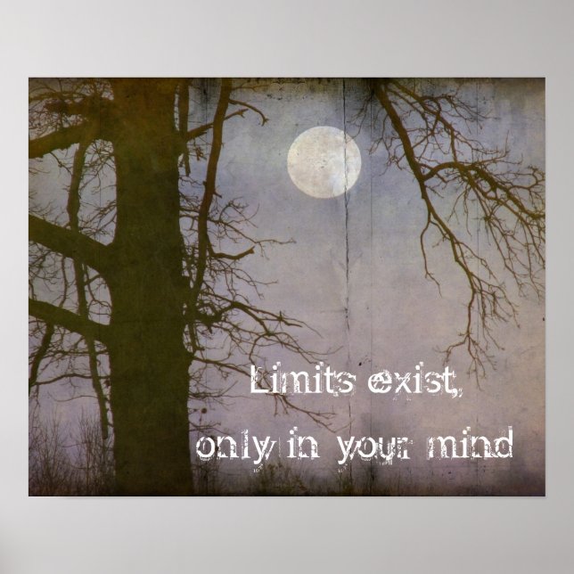 Poster Uma Tipografia De Cotação De Lua Completa (Frente)