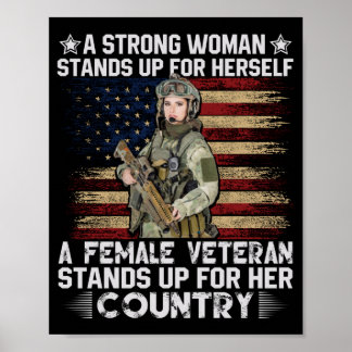 Poster uma veterana se levanta em seu país