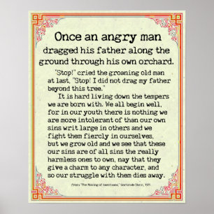 Poster "Uma vez um homem irritado" do "fazer dos