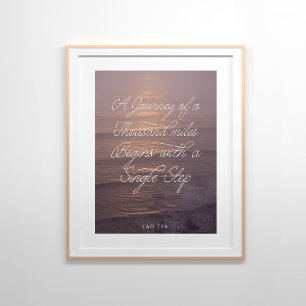 Póster Uma viagem de mil milhas Lao Tzu