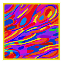 Póster Uma vibrante de Trabalhos de arte coloridos