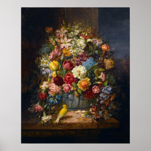 Poster Uma vida estática das flores por Hans Zatzka - pos