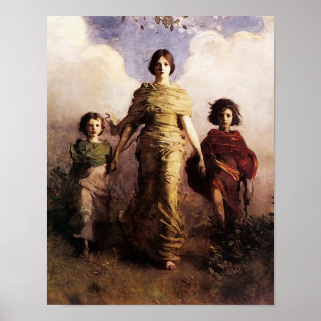 Poster Uma Virgem de Abbott Handerson Thayer (Frente)