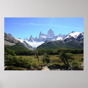 Póster Uma vista da montagem Fitz Roy