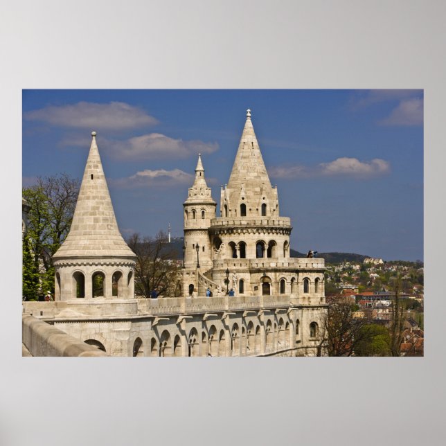Poster Uma vista de Budapeste a partir do Castelo Hill. (Frente)