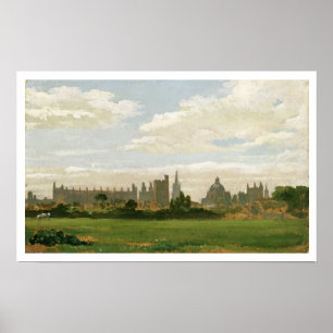 Póster Uma vista de Oxford (óleo no millboard)