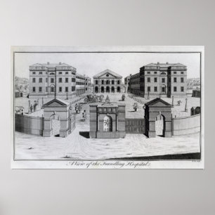 Póster Uma vista do hospital de Foundling, 1756