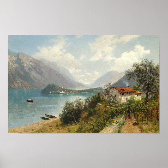 Poster Uma Vista do Lago Como (Frente)