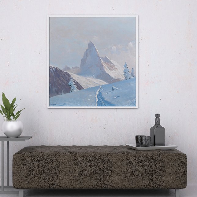 Poster Uma Vista do Matterhorn, Inverno (Criador carregado)