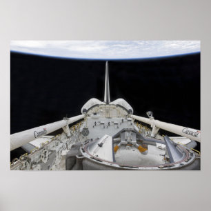 Póster Uma vista parcial do vaivém espacial