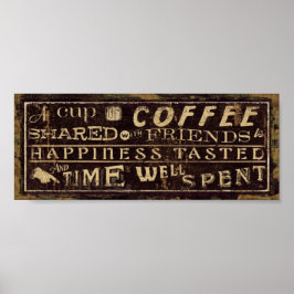 Póster Uma Xícara de Café Compartilhada com Amigos