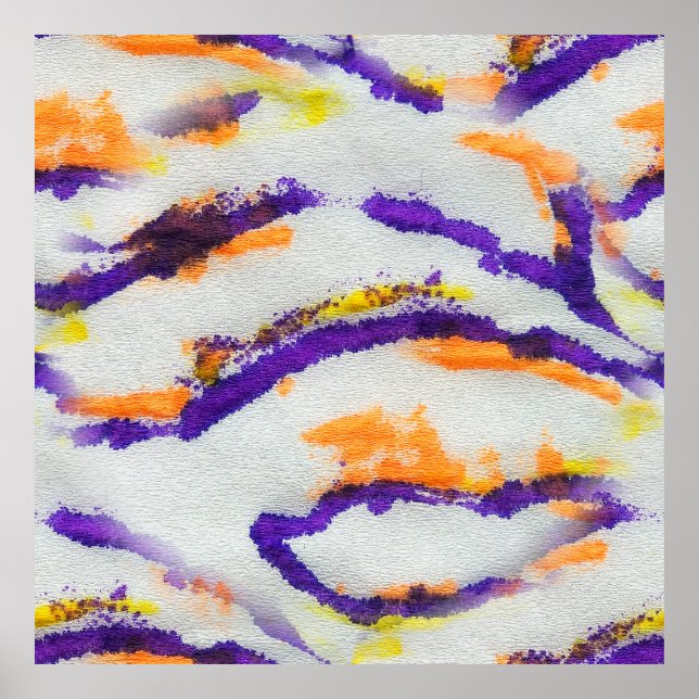 Poster Uma zebra animal perfeita. Padrão de arte suja. Ab (Frente)