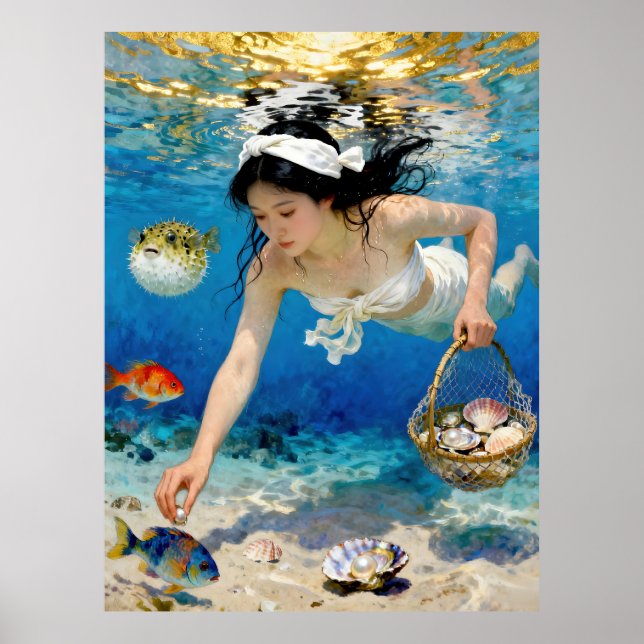 Poster "Umi Blossom" - Um Retrato Oceânico (Frente)