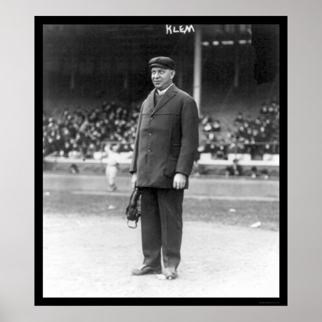 Poster Umpire Bill Klem Baseball 1914 (Frente)