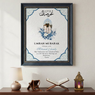 Poster Umrah Mubarak Personalizado 1 Foto Islâmica