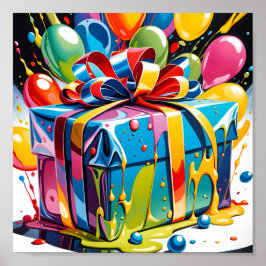 Poster Un cadeau éclatant de couleurs