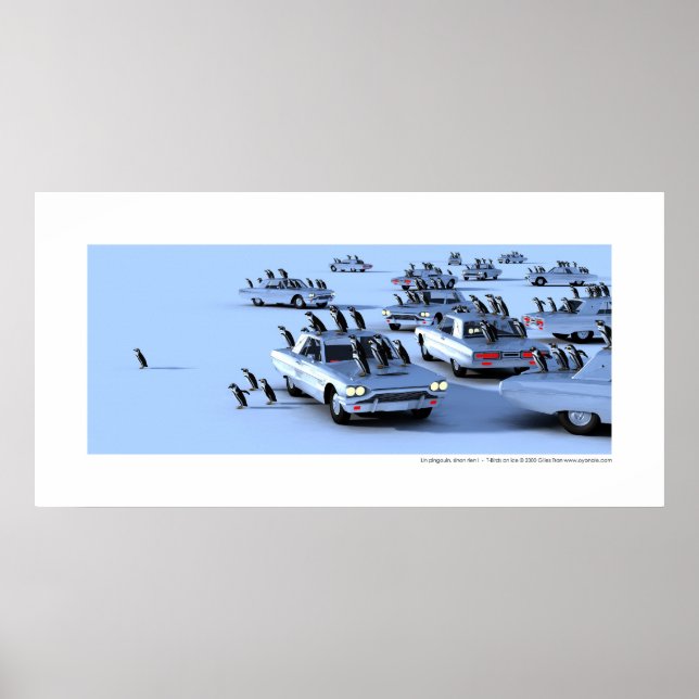 Póster Un pingouin, sinon rien! - T-Birds no gelo (Frente)