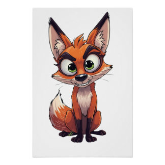 Póster Un renard avec air intéressé