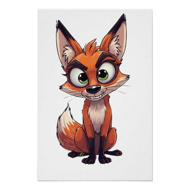 Póster Un renard avec air intéressé (Frente)