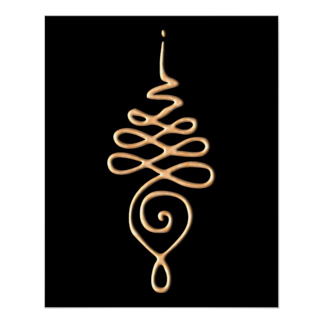 Póster Unalome Dourado (Frente)