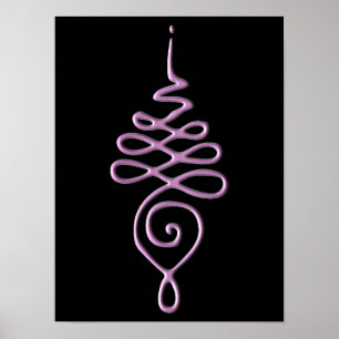 Poster Unalome Rosa