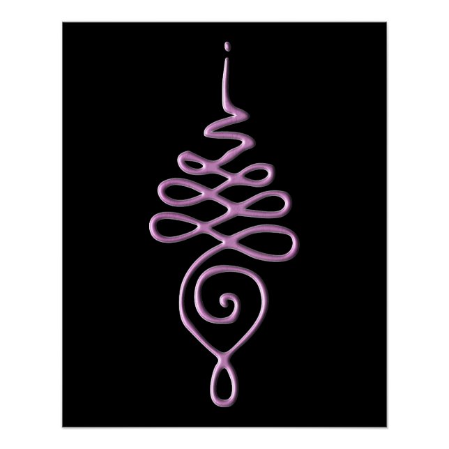 Póster Unalome Rosa (Frente)