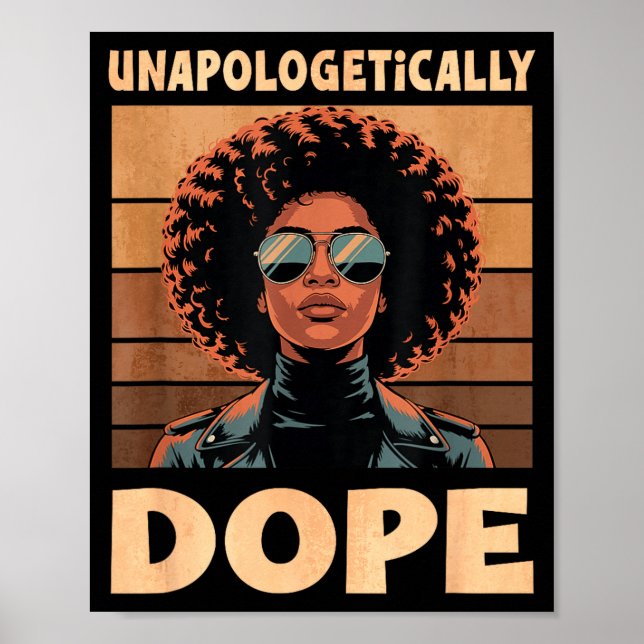 Poster Unapologetically Afro Woman Vintage 70s  (Frente)