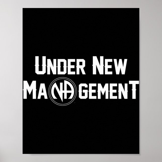 Poster Under New Management Narcotics Anonymous Design  (Frente)