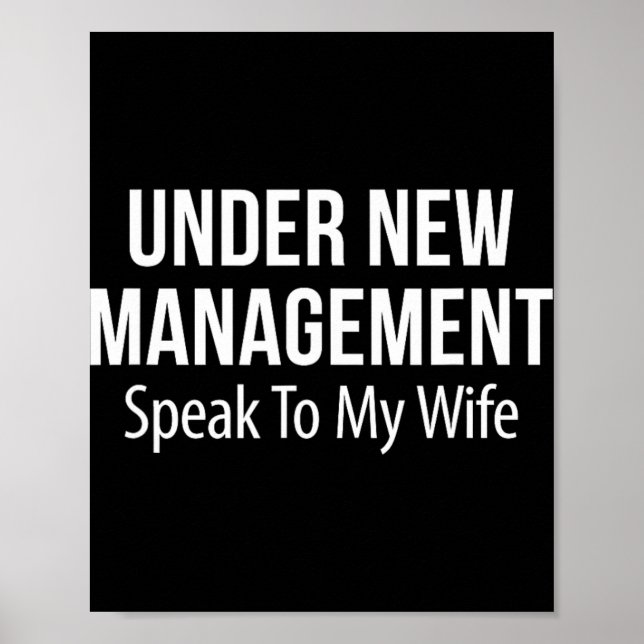 Poster Under New Management - Speak To My Wife -  (Frente)