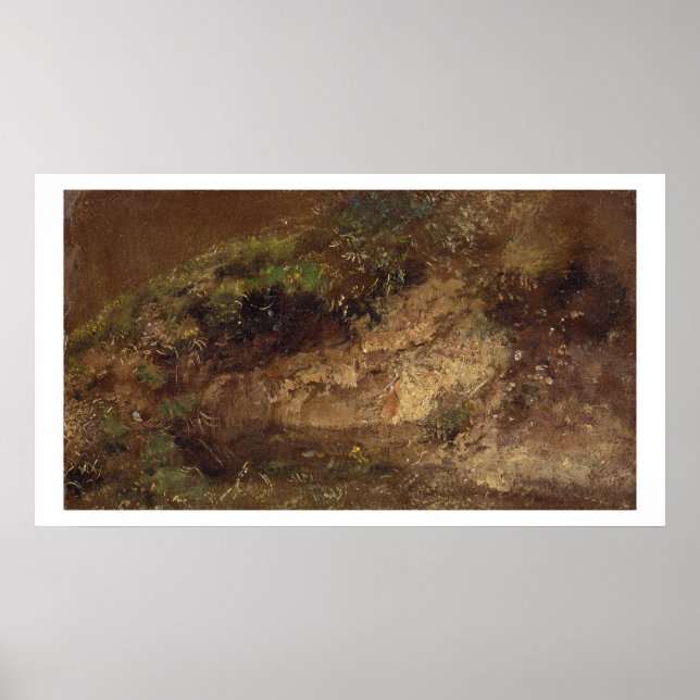 Póster Undergrowth, c.1821 (óleo no papel no conselho) (Frente)