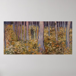Póster "Undergrowth with Two Figures" de Van Gogh (1890)