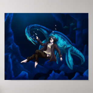 Poster Underwater with a Plesiosaurus