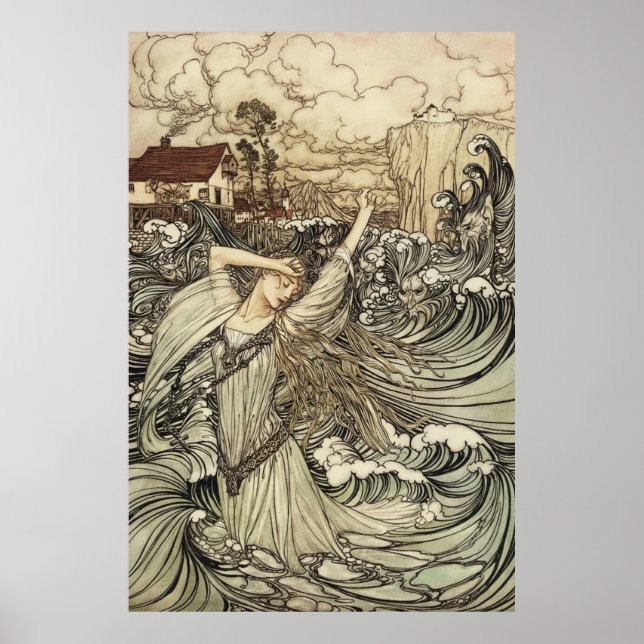 Poster Undine by Arthur Rackham (Frente)