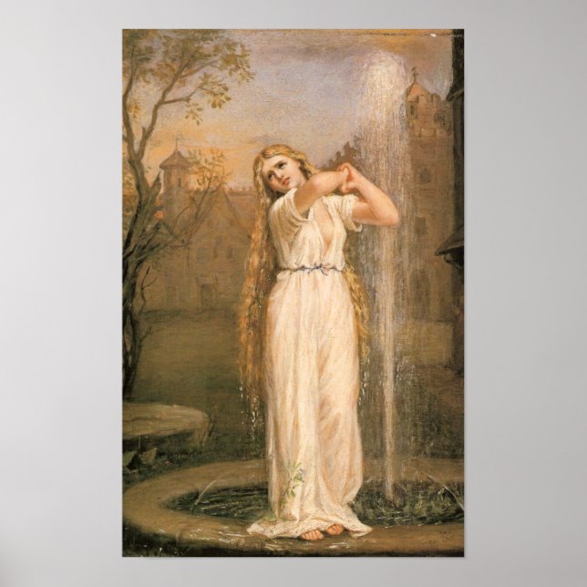 Poster Undine por John William Waterhouse (Frente)